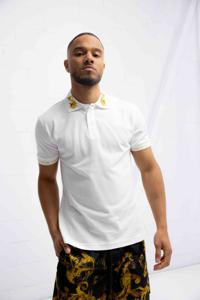 Versace Jeans Couture Polo Heren Wit/Goud - Maat S - Kleur: GoudWit | Soccerfanshop