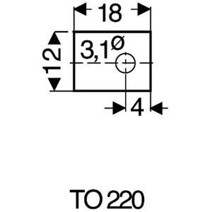 Fischer Elektronik GS 220 P Mica schijf (l x b) 18 mm x 12 mm Geschikt voor TO-220 1 stuk(s)