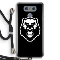 Angry Bear (black): LG G6 Transparant Hoesje met koord