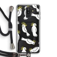 Papegaai: Samsung Galaxy J8 (2018) Transparant Hoesje met koord