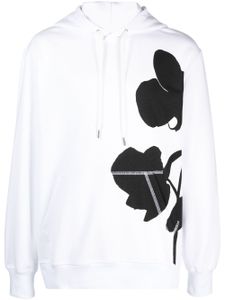 Alexander McQueen hoodie en coton à imprimé graphique - Blanc