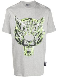 Plein Sport t-shirt SS Chrome Tiger en coton - Gris