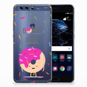 Huawei P10 Plus Siliconen Case Donut Roze