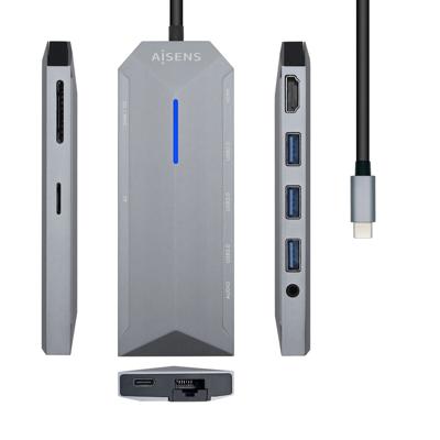 USB-HUB Aisens ASUC-9P001-GR Grijs 100 W (1 Stuks)