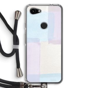 Square pastel: Pixel 3a Transparant Hoesje met koord