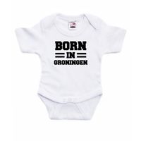 Born in Groningen cadeau baby rompertje wit jongen/meisje