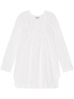 GANNI robe courte à encolure carrée - Blanc