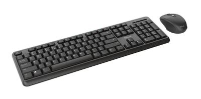 Trust TKM-350 WIRELESS KEYBOARD & MOUSE US Toetsenbord Zwart