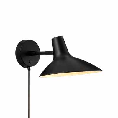 Wandlamp zwart bedlamp &apos;Darci&apos; e14 fitting verstelbaar