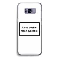 Alone: Samsung Galaxy S8 Plus Transparant Hoesje - thumbnail