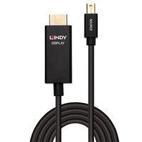 LINDY 40920 DisplayPort-kabel Aansluitkabel Mini DisplayPort-stekker, HDMI-A-stekker 0.50 m Zwart - thumbnail
