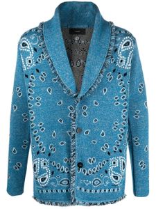 Alanui cardigan Icon à motif cachemire en jacquard - Bleu