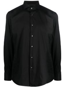 BOSS chemise boutonnée à col italien - Noir