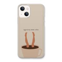 Aggressively drinks coffee: iPhone 13 Transparant Hoesje
