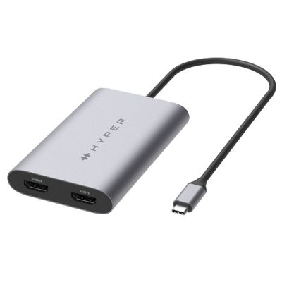Hyper Hyperdrive Dual 4K HDMI Adapter voor M1 MacBook