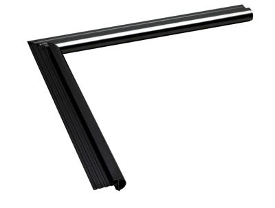 Aluminium Binnenhoek Kraal 26 x 500 x 500 mm Zwart, RAL9005 Aluminium Binnenhoek Kraal 26 x 500 x 500 mm Zwart, RAL9005