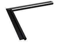 Aluminium Binnenhoek Kraal 26 x 500 x 500 mm Zwart, RAL9005