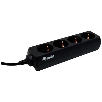 Equip 333281 Stekkerdoos Zwart 1 stuk(s)