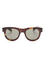 Saint Laurent Eyewear lunettes de soleil SL 571 à monture ronde - Marron