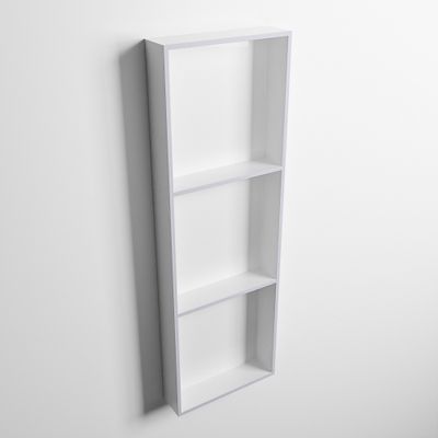 MONDIAZ EASY Nis 89,5x29,5cm in solid surface kleur Cale | Talc. 3 vakken geschikt voor in- of opbouw