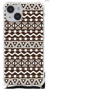 iPhone 14 Plus Doorzichtige Silicone Hoesje Aztec Brown