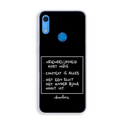 Mijn Motto's: Huawei Y6s Transparant Hoesje