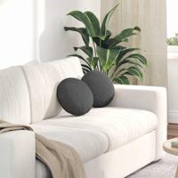 VidaXL Zitkussens 2 pcs donkergrijs ø 30 cm katoen stof