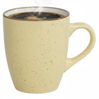 Gerimport Koffie / thee mok Sweets - 1x stuks - geel - 350 ml - keramiek