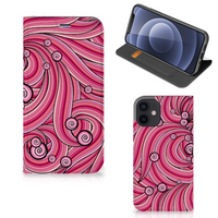 iPhone 12 Mini Bookcase Swirl Pink