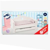 Small Foot houten poppenbed met lade en beddengoed, 4dlg.