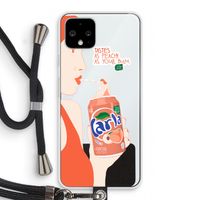 Peach please!: Pixel 4 Transparant Hoesje met koord