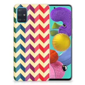 Samsung Galaxy A51 TPU bumper Zigzag Multi Color