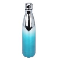 RVS thermosfles / isoleerfles voor onderweg 500 ml metallic turquoise - thumbnail