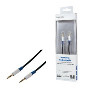 LogiLink BASC15 Jackplug Audio Aansluitkabel 1.50 m Donkerblauw (mat)