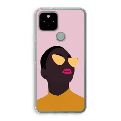 Yellow glasses: Google Pixel 5 Transparant Hoesje