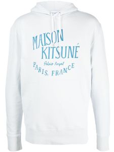 Maison Kitsuné hoodie en coton à logo imprimé - Bleu