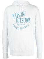 Maison Kitsuné hoodie en coton à logo imprimé - Bleu - thumbnail