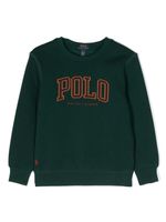 POLO RALPH LAUREN KIDS sweat en coton mélangé à logo brodé - Vert