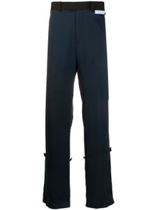 Off-White pantalon droit à coupe extra longue - Noir