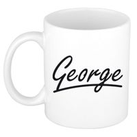 George voornaam kado beker / mok sierlijke letters - gepersonaliseerde mok met naam   -