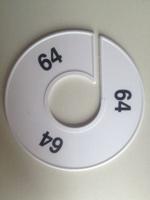 Maatring 11 cm wit/zwart 64