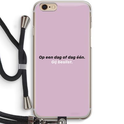 gij beslist: iPhone 6 / 6S Transparant Hoesje met koord