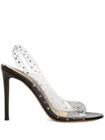 Alexandre Vauthier sandales Constance 105 mm à ornements en cristal - Noir