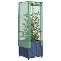 VidaXL Plantenbak verhoogd met kashoes 40x40x139 cm rattanlook VidaXL Plantenbak verhoogd met kashoes 40x40x139 cm rattanlook