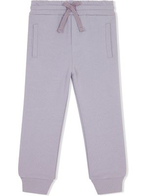 Dolce & Gabbana Kids pantalon de jogging à lien de resserrage - Violet
