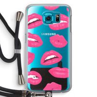 Bite my lip: Samsung Galaxy S6 Transparant Hoesje met koord