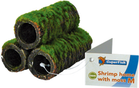 Superfish Shrimp Home M met Mos - Medium Keramische Garnalenschuilplaats