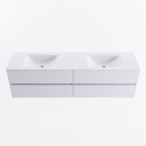 MONDIAZ VICA 180cm badmeubel onderkast Cale 4 lades. Wastafel CLOUD dubbel 2 kraangaten, kleur Talc.