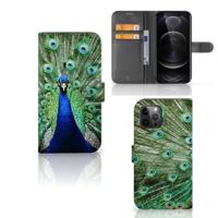 Apple iPhone 12 Pro Max | Telefoonhoesje | Met pasjeshouder | Pauw