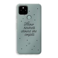 Confetti: Google Pixel 5 Transparant Hoesje Confetti: Google Pixel 5 Transparant Hoesje